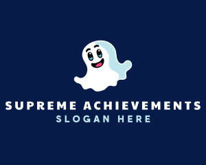 Cute Ghost Halloween logo design