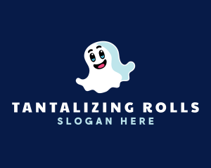 Cute Ghost Halloween logo design