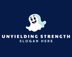 Cute Ghost Halloween logo design