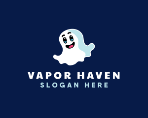 Cute Ghost Halloween logo design