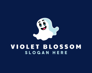 Cute Ghost Halloween logo design