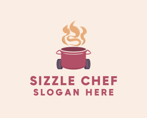 Hot Cooking Restaurant  logo design