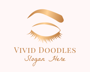 Female Eyebrow & Eyelashes logo design