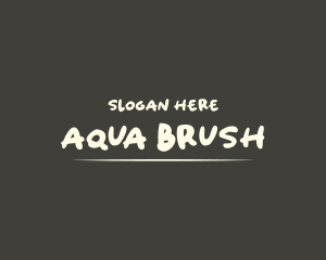 Handwritten Brush Brand logo design