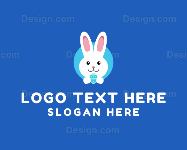 Cute Easter Bunny Logo