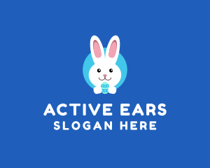 Cute Easter Bunny  logo design