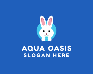 Cute Easter Bunny  logo design