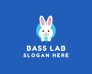 Cute Easter Bunny  logo design