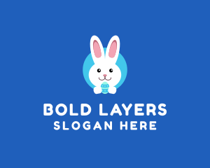 Cute Easter Bunny  logo design