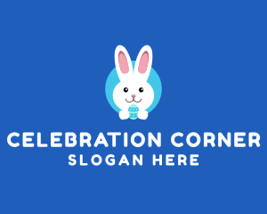 Cute Easter Bunny  logo design