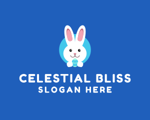 Cute Easter Bunny  logo design