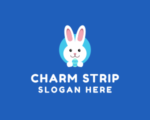 Cute Easter Bunny  logo design