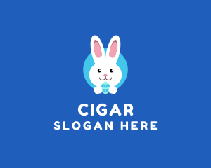 Cute Easter Bunny  logo design