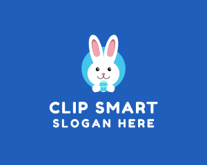 Cute Easter Bunny  logo design