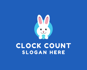 Cute Easter Bunny  logo design