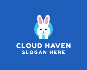 Cute Easter Bunny  logo design