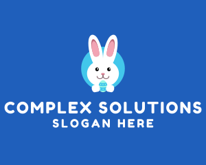 Cute Easter Bunny  logo design