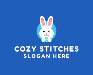 Cute Easter Bunny  logo design