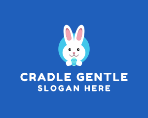 Cute Easter Bunny  logo design