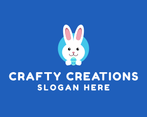 Cute Easter Bunny  logo design