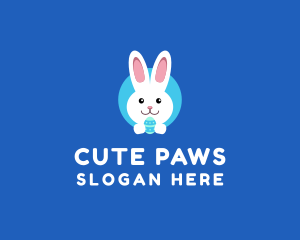 Cute Easter Bunny  logo design