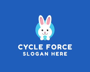 Cute Easter Bunny  logo design