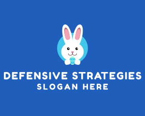 Cute Easter Bunny  logo design