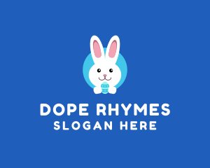 Cute Easter Bunny  logo design