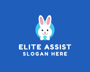 Cute Easter Bunny  logo design