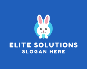 Cute Easter Bunny  logo design