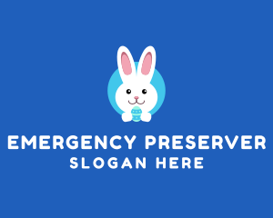 Cute Easter Bunny  logo design