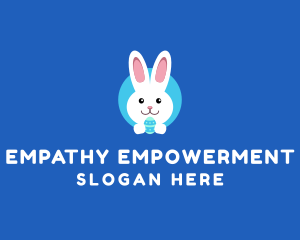 Cute Easter Bunny  logo design