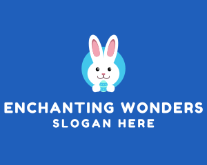 Cute Easter Bunny  logo design