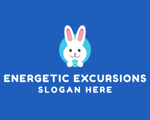 Cute Easter Bunny  logo design