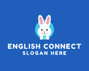 Cute Easter Bunny  logo design