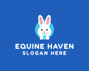 Cute Easter Bunny  logo design