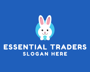 Cute Easter Bunny  logo design