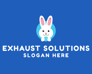 Cute Easter Bunny  logo design