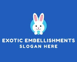 Cute Easter Bunny  logo design