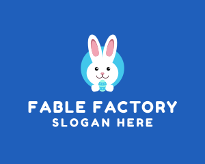 Cute Easter Bunny  logo design