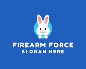 Cute Easter Bunny  logo design