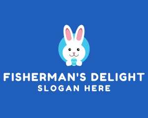 Cute Easter Bunny  logo design