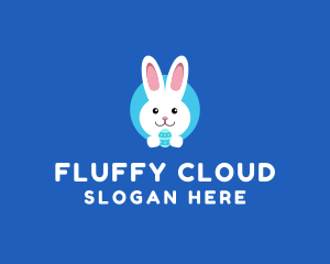 Cute Easter Bunny  logo design