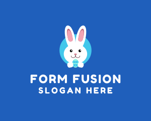 Cute Easter Bunny  logo design