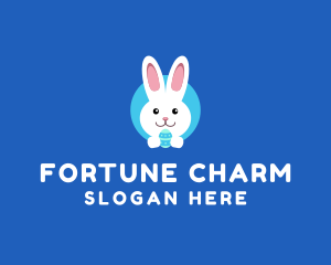 Cute Easter Bunny  logo design