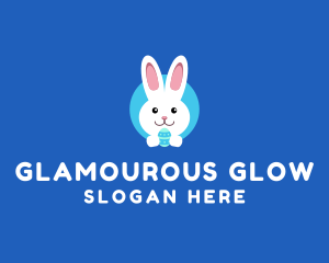 Cute Easter Bunny  logo design