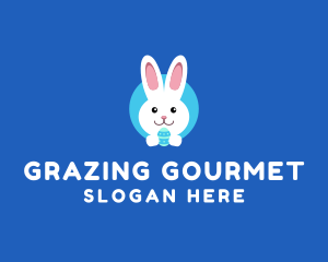 Cute Easter Bunny  logo design