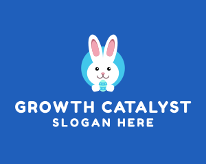 Cute Easter Bunny  logo design