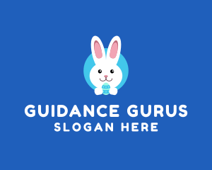 Cute Easter Bunny  logo design