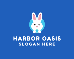 Cute Easter Bunny  logo design